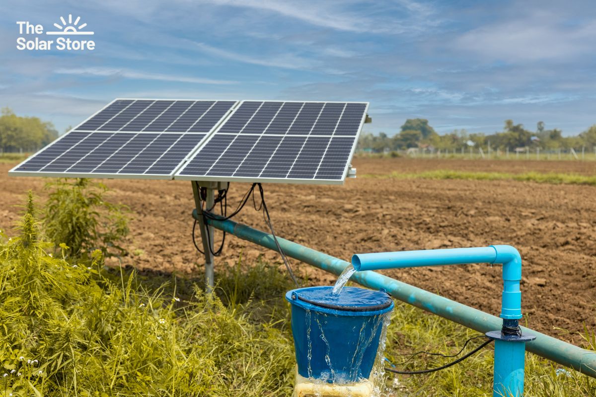 A stock image illustrating solar irrigation pump concepts
