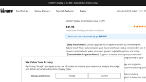 SONOFF - Zigbee Smart Water Valve