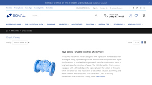 Soval - 1020 Series Flex Check Valve