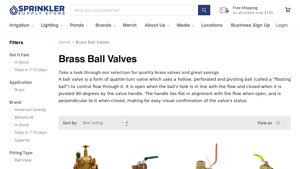 Sprinkler Supply Store - Brass Ball Valves
