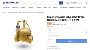Superior - Master Valve 3200 Brass