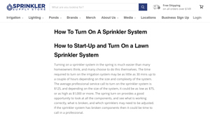Sprinkler Supply Store - Spring Wake-Up Guide
