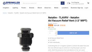 Netafim - Air/Vacuum Relief Valve