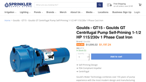 Goulds - GT15 Self-Priming Pump