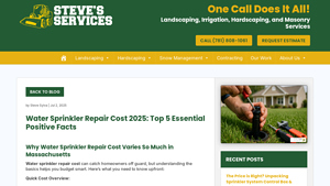 Steve's Services - Water Sprinkler Repair Costs