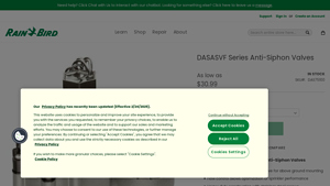 Rainbird - DASASVF Anti-Siphon Valve