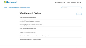 Weathermatic - Valves & Support