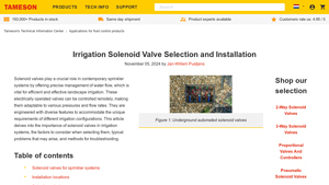 Tameson - Irrigation Solenoid Valves