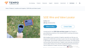 Tempo Communications - 521E Wire and Valve Locator