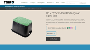 Tempo Inc - 14 x 19 Standard Rectangular Valve Box