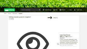 The Lawn Forum - Booster Pump