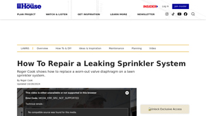 This Old House - Sprinkler System Repair Essentials