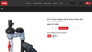 Toro - Anti-siphon Drip Zone Valve Kit