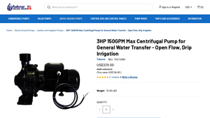 TU Horse - THC130-80 Water Pump