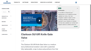 Emerson - Clarkson SU10R Knife Gate Valve