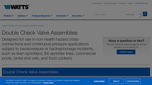 Watts - Double Check Valve Assemblies
