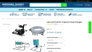 Weeders Digest - Lake Irrigation Pump Packages