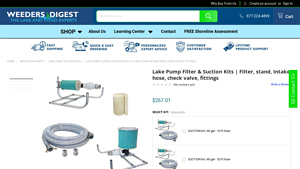Weeder's Digest - Lake Pump Filter & Suction Kits