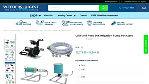 Weeder's Digest - Lake Irrigation Pump Packages