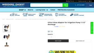 Weeder's Digest - 4-Way Brass Hose Manifold