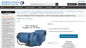 Flint and Walling - SP15P1 Residential Sprinkler Pump